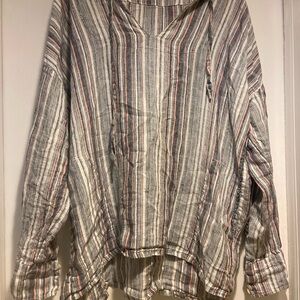 Free people stripped hooded long sleeve